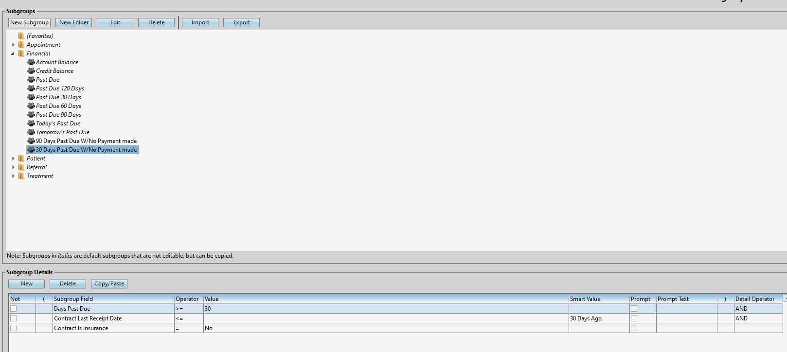 Creating and Using Subgroups